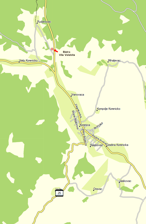 Bistro Vila Velebita map