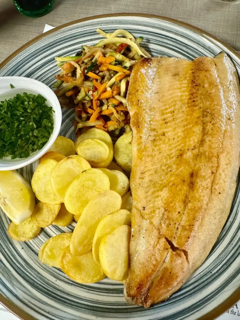 Trout fillet with side dish