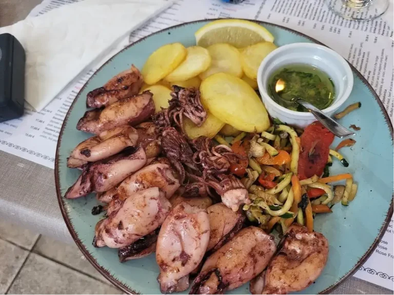 Grilled squid with side dish_3