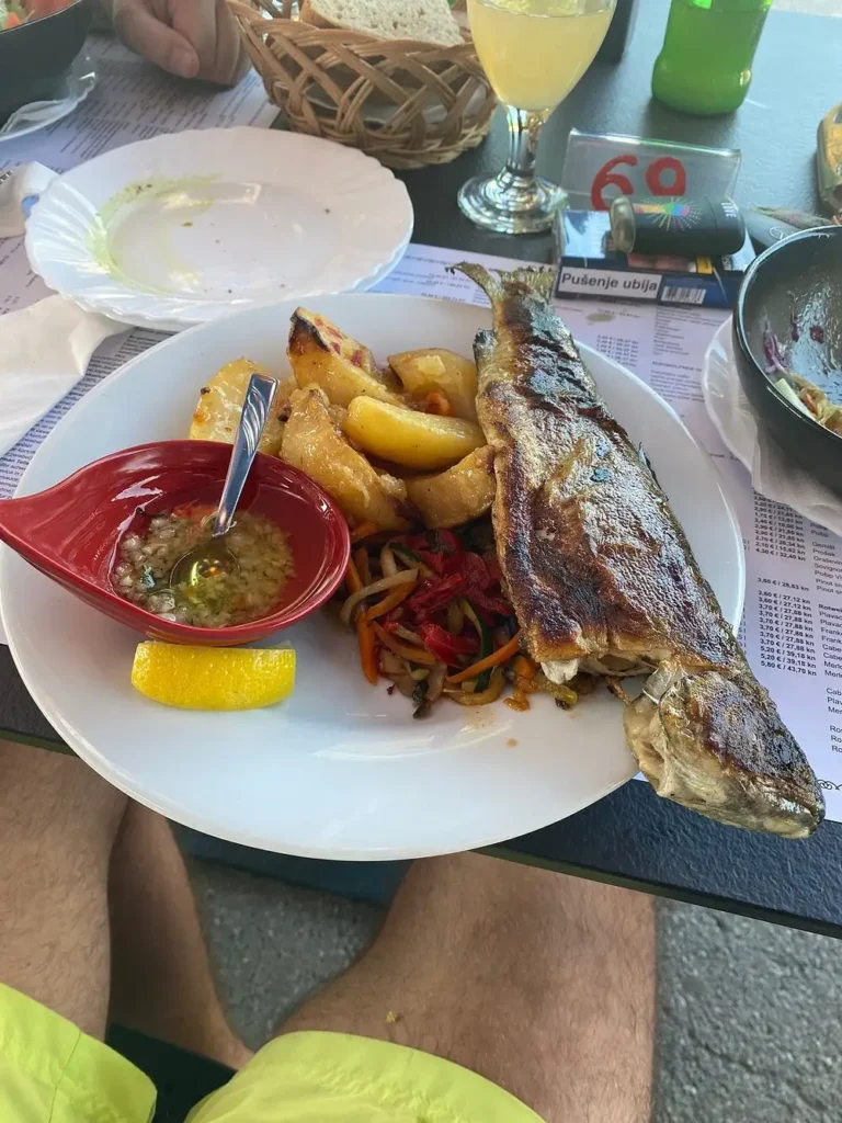 Trout with side dish